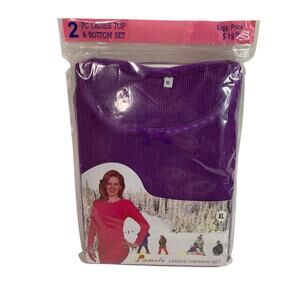 XL Pamela Ladies Thermal Set New Sealed 2 Piece Purple